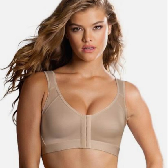 NWT Front Hook Sports Bra & Back Support Posture Corrector Wireless Bra 38D - Picture 1 of 16